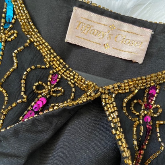 Tiffany’s Closet SILK Multicolor Sequin Blazer - Picture 5 of 8
